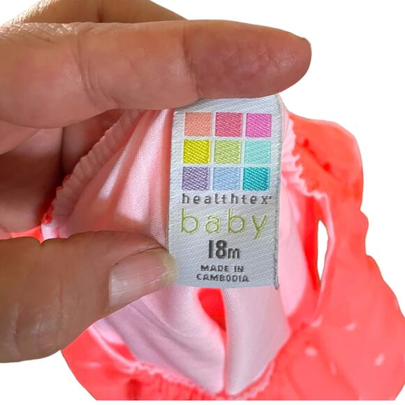 3/$15 HealthTex Bright Summer Hearts Spring Baby Girls Dress - Picture 4 of 6